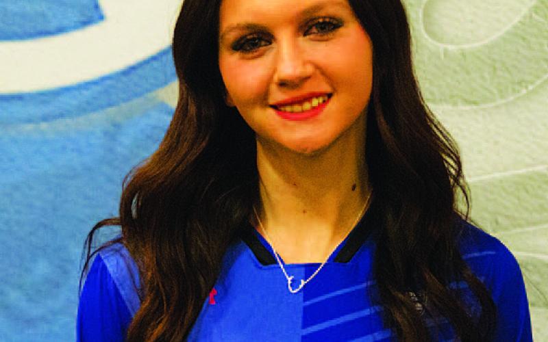 Name: Gabi Lewellen Class: Senior Sport: Soccer and Powerlifting Favorite Teacher or Coach: Mr. Race Favorite Place in Lampasas: Lampasas Beer Market One Person You Look Up To: My mom Main Goal This Season: To make it to playoffs