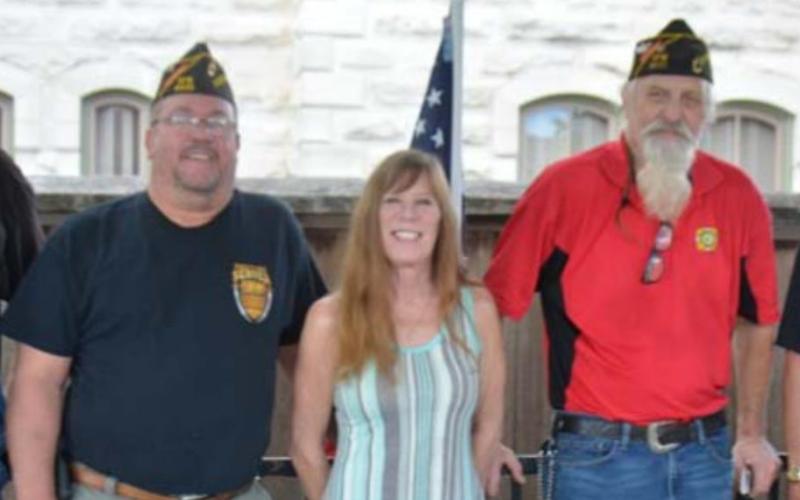 VFW members display the national emblem