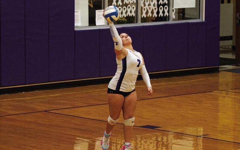 HUNTER KING | DISPATCH RECORD Jacie Resa competed well in her first season of varsity volleyball.