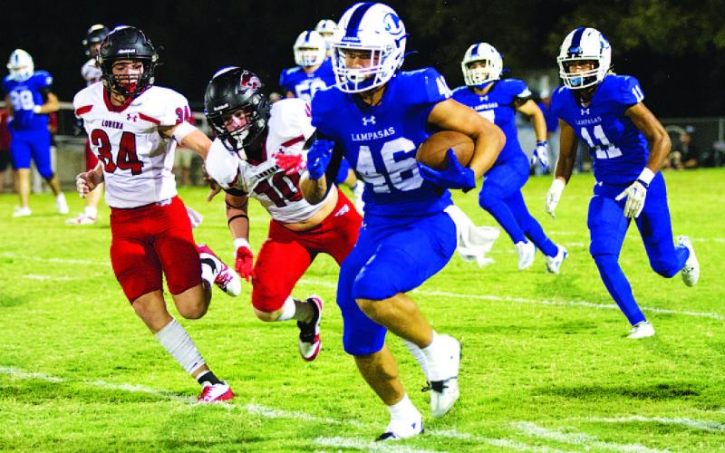 HUNTER KING | DISPATCH RECORD Haegan Oncken had his best receiving performance of the season in the final non-district game.