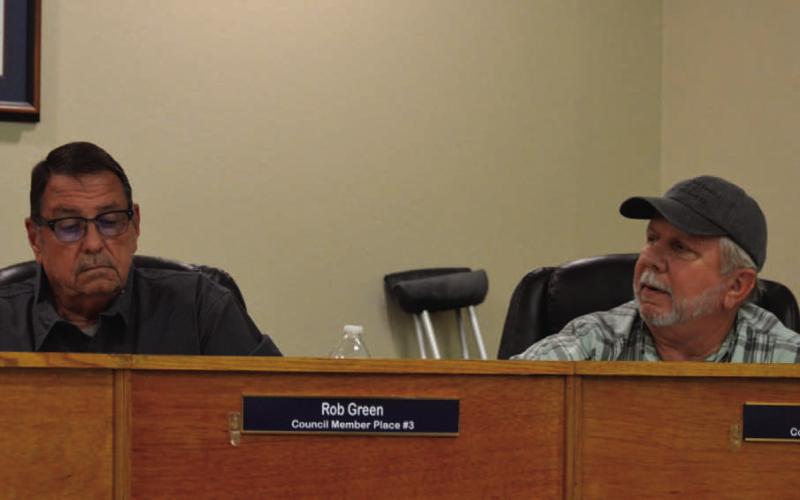 Kempner City Council members Rob Green, left, and Thomas Combs have differing perspectives on the possibility of a hefty tax increase to fund the municipal budget for fiscal year 2024-25. Combs believes a tax hike is necessary to fund increased salaries and add police officers, while Green said he would like to see the tax rate limited to a more modest level. ERICK MITCHELL | DISPATCH RECORD