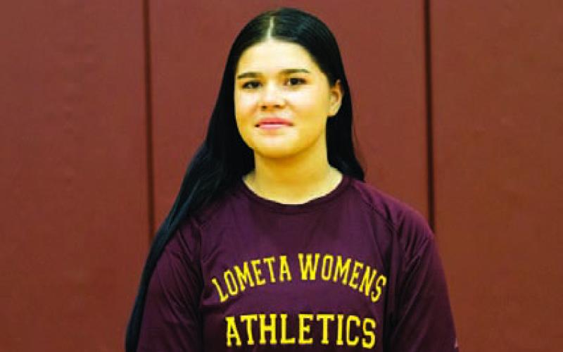 Name: Elaina Faulstich Class: Sophomore Sport: Volleyball, Basketball, Tennis and Track Favorite Teacher or Coach: Mrs. Sawyer Favorite Place in Town: N/A One Person You Look Up To: Selie Hodge Main Goal This Season: To improve