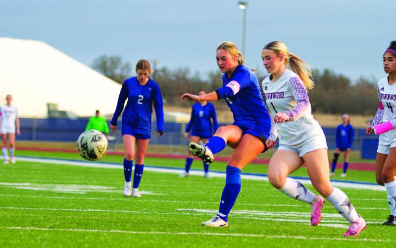 HUNTER KING | DISPATCH RECORD Valle Bales was the Lady Badgers’ lone goal scorer in their match against Academy on Tuesday.