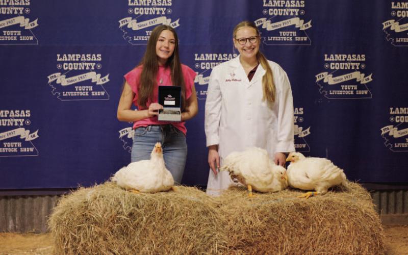 Braylin Duffy was awarded Senior Showmanship honors in the poultry show. ADAM BARRIOS | DISPATCH RECORD