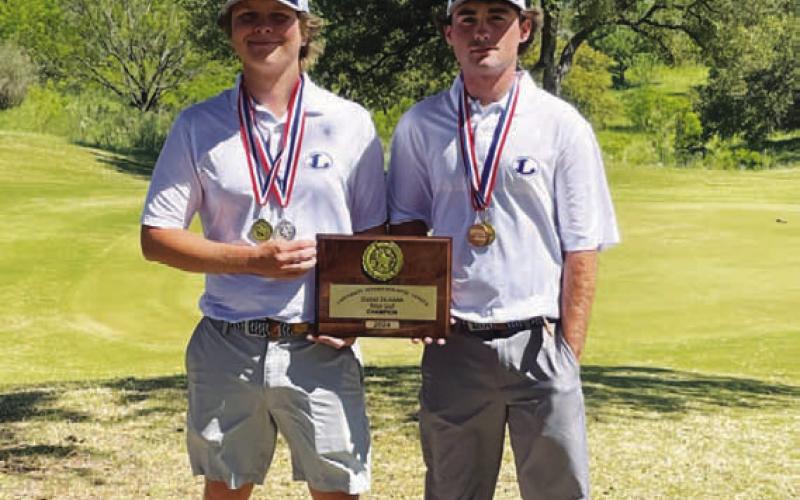 Nick Haas, left, and Peyton Spore placed second and third in the tournament on Monday and Tuesday. COURTESY PHOTO | GERRY SPORE