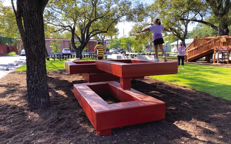The Lampasas Library Park is the most recently completed capital project. FILE PHOTO