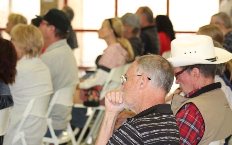 A large crowd attended the town hall meeting Wednesday evening concerning plans for the 2024 total solar eclipse event that is expected to bring thousands to Lampasas County. JOYCESARAH MCCABE | DISPATCH RECORD