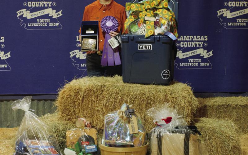 Witten Freeman entered decorated cupcakes that earned him the title of Food Fair grand champion for the intermediate division. He is shown with his prize winnings. ADAM BARRIOS | DISPATCH RECORD
