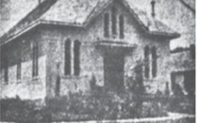 The original St. Mary’s Catholic Church sat at the corner of Broad and Fifth streets in Lampasas, as seen in this newspaper photo from Sept. 30, 1936. The lampasas leader
