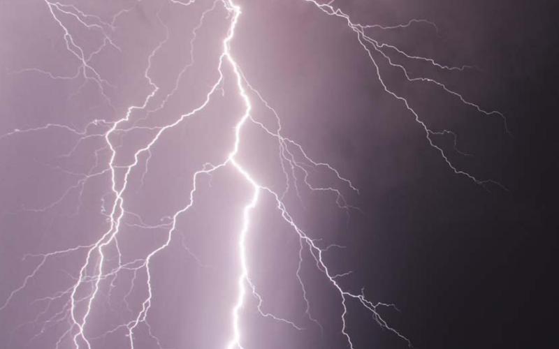 Storm brings striking display of lightning