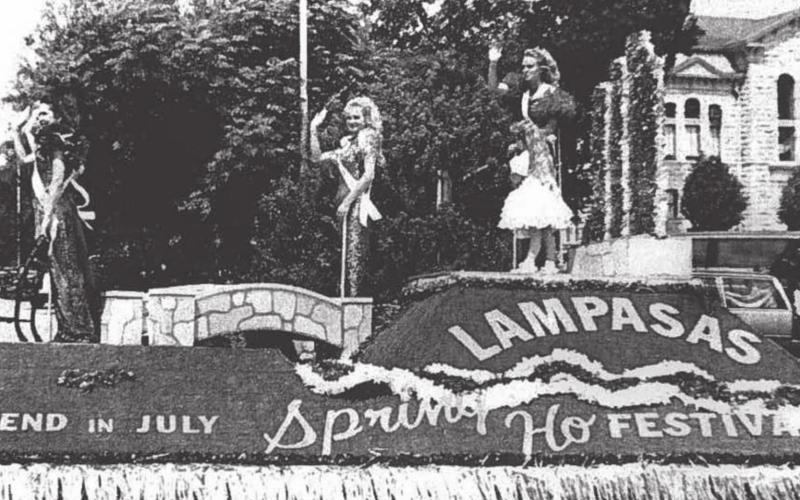 In 1994, Miss Spring Ho Katy Petty and her court greeted the parade crowds on this float creation. COURTESY PHOTO