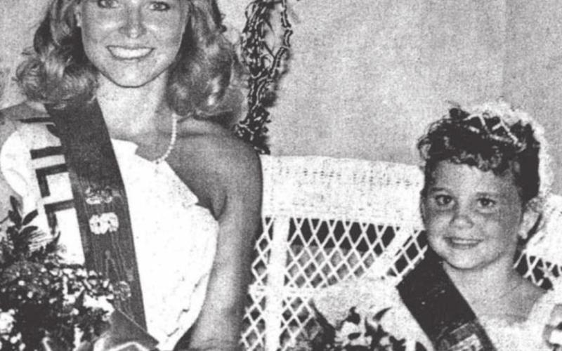 Miss Spring Ho 1986 Kellie Barry and Little Miss Jamie O’Hair are pictured after their selection. COURTESY PHOTO