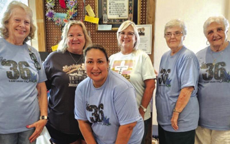 Members of The ’36 Club assisted last week with the County Fair. Although not all are pictured here, the group worked with AgriLife Extension Service to coordinate the annual fair competition to showcase residents’ talents. COURTESY PHOTO