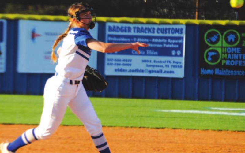 Hadley Oncken throws across to first after fielding a ground ball. HUNTER KING | DISPATCH RECORD