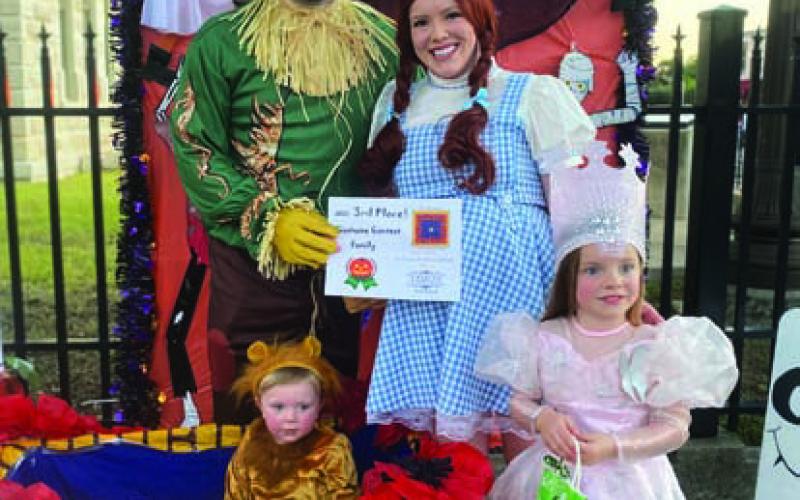 The Quakenbush family looked ready for the yellow brick road, earning third place in the costume contest’s family division. COURTESY PHOTO