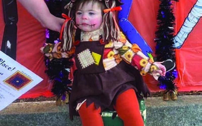 Billie Abigal Osburn, dressed as Scarecrow, earned top prize in the costume contest’s youngest division. COURTESY PHOTO