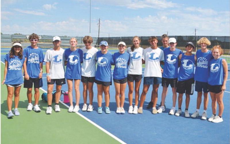COURTESY PHOTO | KENNETH PEISER The tennis team is ready to compete in district competition. They started in Stephenville on Thursday.