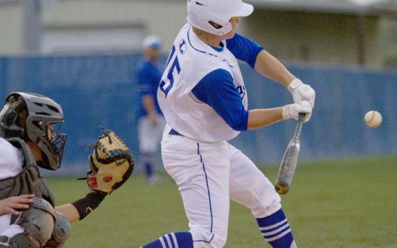 Keagan Richardson, shown batting in a previous game, had a season-high three RBIs on Friday. JEFF LOWE | DISPATCH RECORD