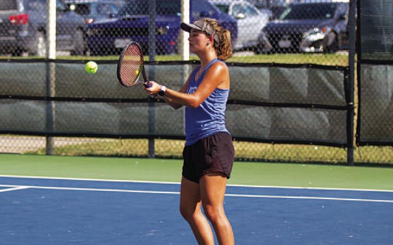 Caroline White has been consistent at the top of the girls’ team. HUNTER KING | DISPATCH RECORD