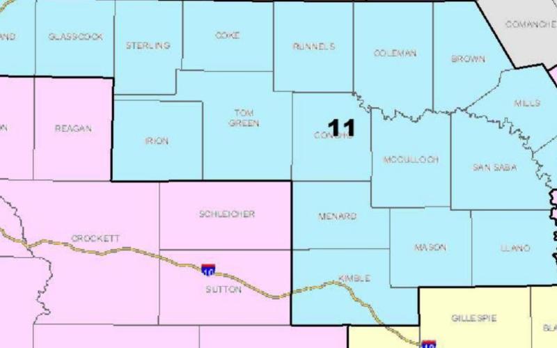 Lampasas County will become part of a new 20-county congressional district. Redistricting moved Lampasas County to District 11, which contains several West Texas counties and part of Bell County. HOUSE.TEXAS.GOV