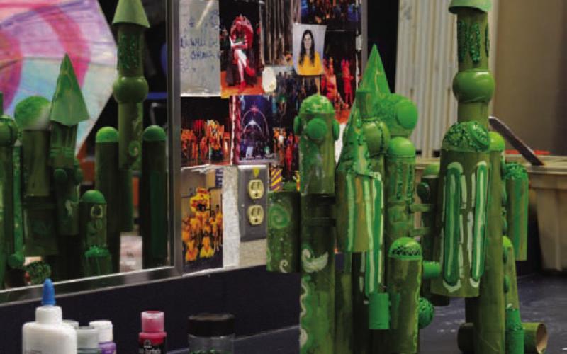Here is a look at the prop resembling the capital of the Land of Oz, Emerald City, designed by LHS student Kayla Crowe, who has had a big role in prop and costume design for the production. ERICK MITCHELL | DISPATCH RECORD