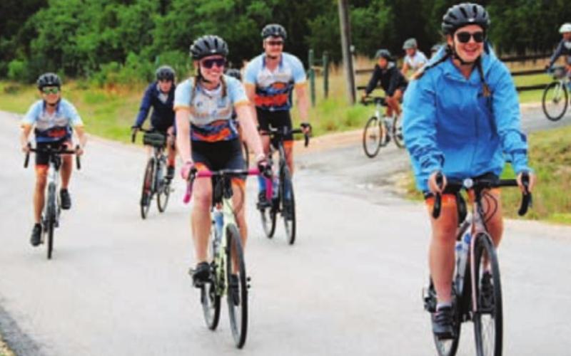 Riders with Texas 4000 head out on their journey to Alaska, a 70- day bike ride raising money for cancer research. HUNTER KING | DISPATCH RECORD