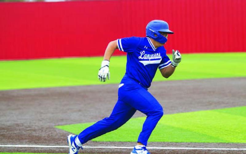 Ryu Maldonado heads for home to score a run against Jarrell. HUNTER KING | DISPATCH RECORD