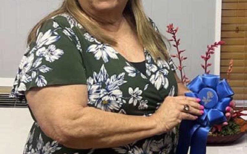 Beth Franklin received the Best in Show award for her arrangement in the design division of the L-M Garden and Civic Club Flower Show. COURTESY PHOTO
