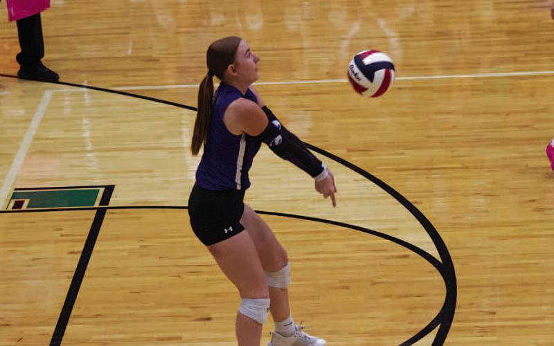 Caitlyn Bengsch has gained a lot of experience playing with the varsity in her sophomore season. HUNTER KING | DISPATCH RECORD