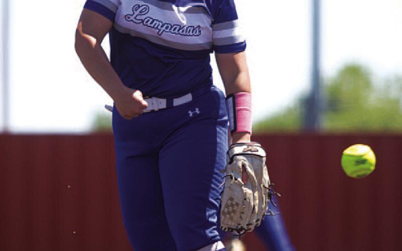 Amari Munoz did a good job in relief against the Lady Eagles. HUNTER KING | DISPATCH RECORD