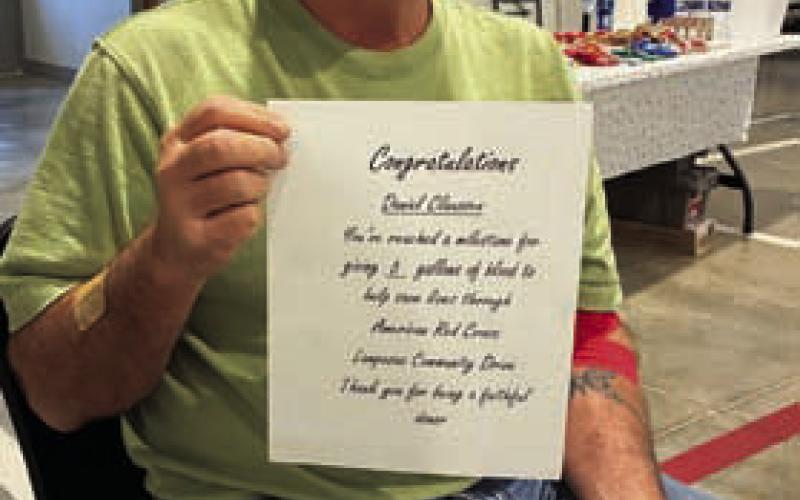 Dan Claussen has reached the 5-gallon milestone. COURTESY PHOTO