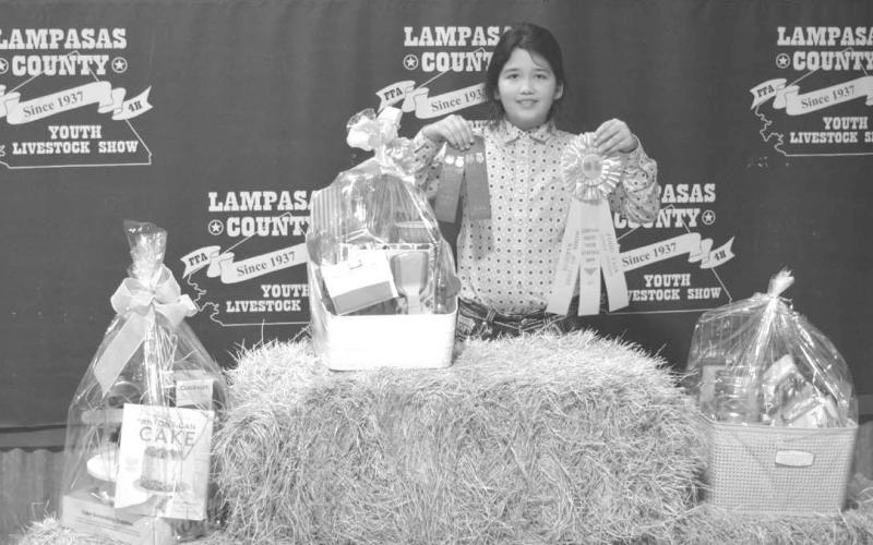 Jocelyn McDonald earned the junior division reserve champion title in the Food Fair competition at last week’s Lampasas County Youth Livestock Show. ERICK MITCHELL | DISPATCH RECORD
