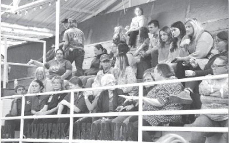 The bleachers were filled with parents and friends awaiting results of last week’s Food Fair. HUNTER KING | DISPATCH RECORD