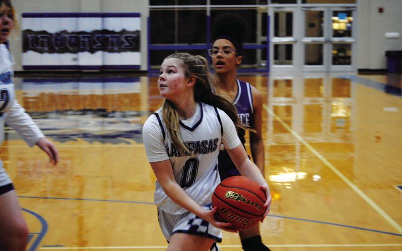 Addison Borchardt had her most efficient scoring game of the season, accumulating 14 points on only nine shots. HUNTER KING | DISPATCH RECORD