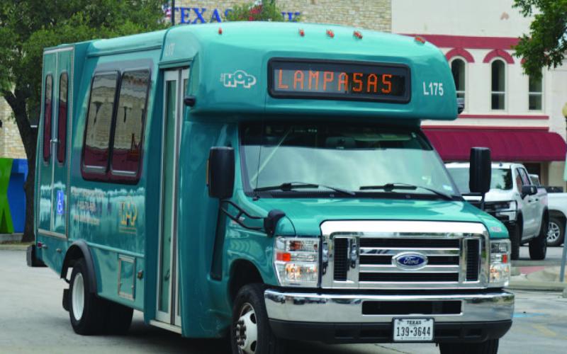 The Hill Country Transit District buses, known as the HOP, won’t be seen much on the streets of Lampasas after March 2, when Central Texas Rural Transit District takes over City and Rural Rides or CARR service for most Lampasas County residents. Only Kempner city residents will be eligible to continue utilizing the HOP bus. FILE PHOTO