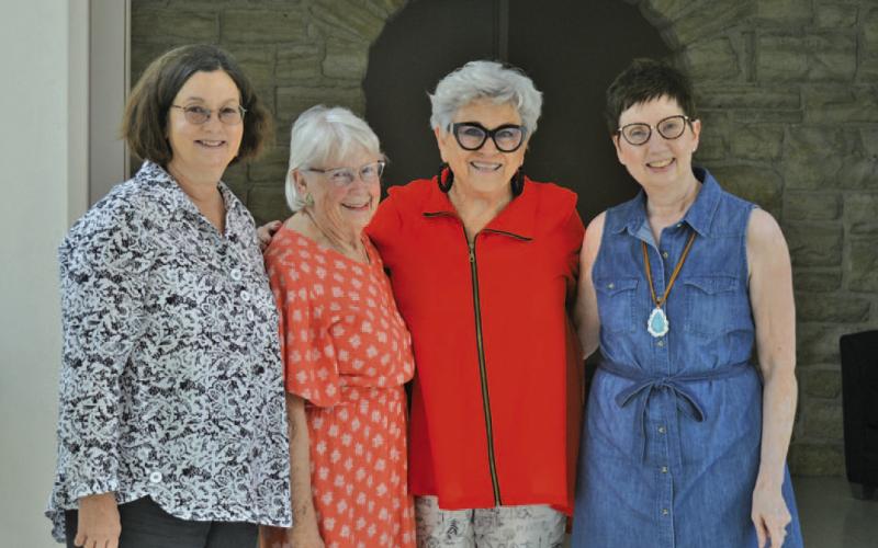 Community Advisory Board members for AdventHealth Rollins Brook were tasked with fundraising for the hospital’s kitchen renovation project. From left to right are Advisory Board member and Kitchen Campaign Chair Amy McDaniel, community donor Juliet Landrum, Advisory Board member and Kitchen Campaign Co-Chair Janie Potts, and Trisha Dunbar, board secretary for the Board of Trustees for the AdventHealth Central Texas Foundation. ERICK MITCHELL | DISPATCH RECORD