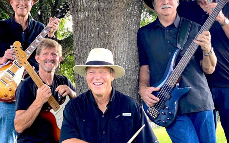 The Texas Elderly Brothers band members are, from left, Trent Lancaster, Zane Lancaster, Pete Henniger, Clark Corbin and Robbis Storm. COURTESY PHOTO