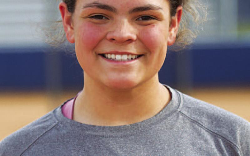 Name: Adalynn Munoz Class: Freshman Sport: Softball and Volleyball Favorite Teacher or Coach: Coach Tippie Favorite Place in Lampasas: Alamo Coffee One Person You Look Up To: Jenni Posten Main Goal This Season: To hit a home run