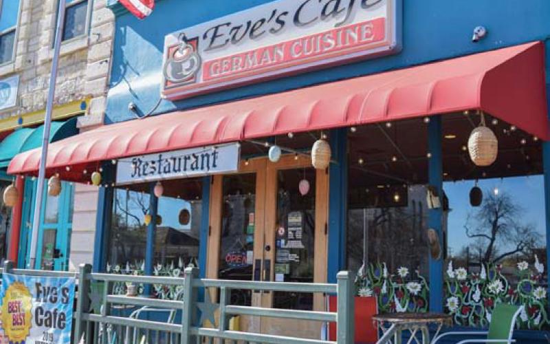 Eve’s Café in Lampasas specializes in traditional German food such as schnitzel and bratwurst, and also offers a variety of tantalizing cheesecakes for dessert. File photo