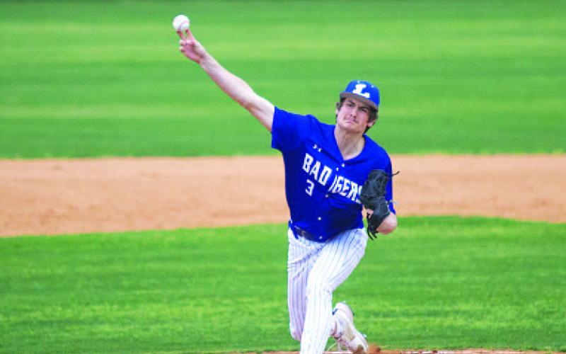 Calum Mitchell pitched a solid five innings against the Ducks. HUNTER KING | DISPATCH RECORD