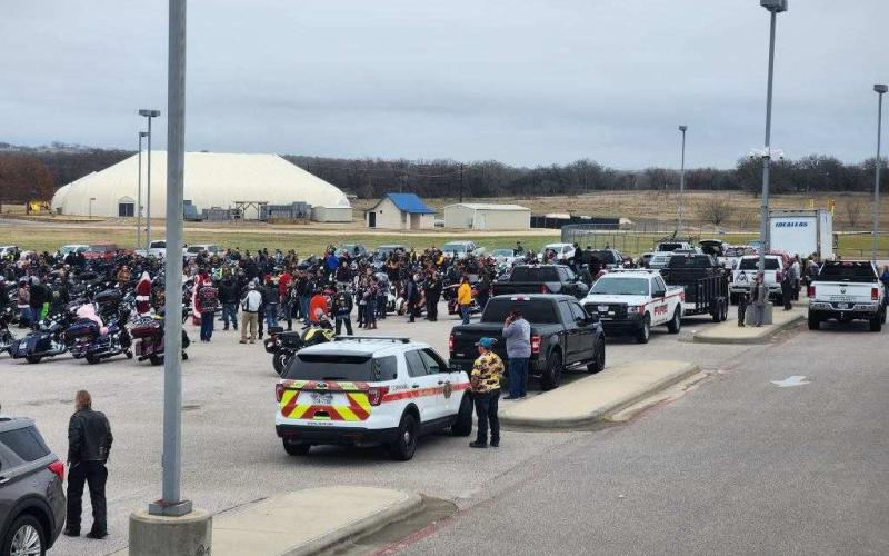 Hundreds of motorcyclists gathered for the 30th annual Tri-County Toy Run on Dec. 4. The charity run benefits nonprofit organizations in Lampasas, Coryell and Bell counties. The police-escorted ride began at the Mayborn Convention Center in Temple and finished at Lampasas High School. CCOURTESY PHOTO