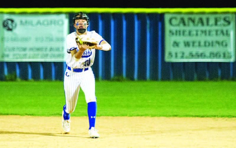 HUNTER KING | DISPATCH RECORD Emory Vineyard catches a pop-up at second base during Tuesday’s district contest.