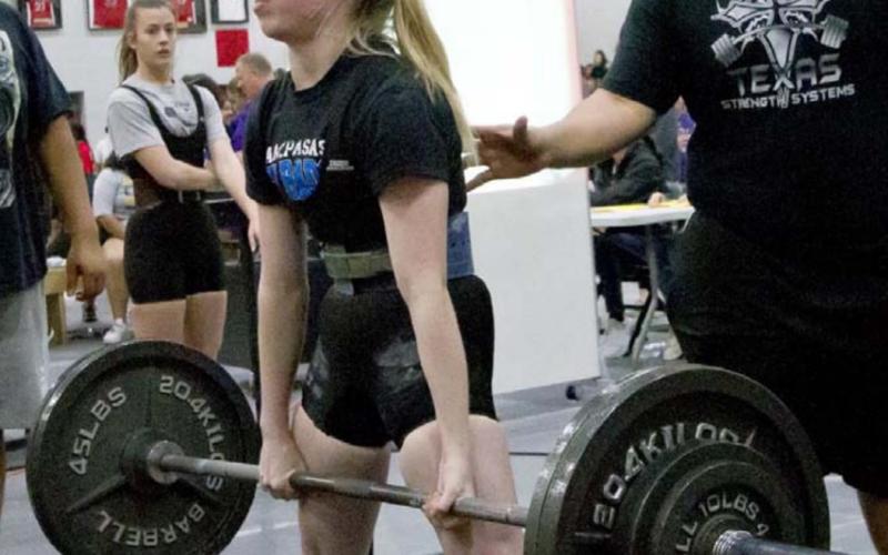 As a junior, Alyssa Ayers posted the strongest pound-for-pound lifts in Lady Badger history. Her best lifts in the 123 weight class were 315 in squat, 205 in bench press and 330 in deadlift for an 850-pound total. She won her home meet with a 205-pound lead over the runner-up and won region, but the state meet was canceled. JEFF LOWE | DISPATCH RECORD