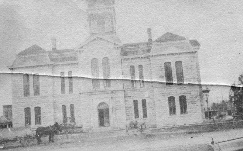 This historical photo offers an early-day look at the Lampasas County Courthouse after the design by W.C. Dodson was completed. COURTESY PHOTO