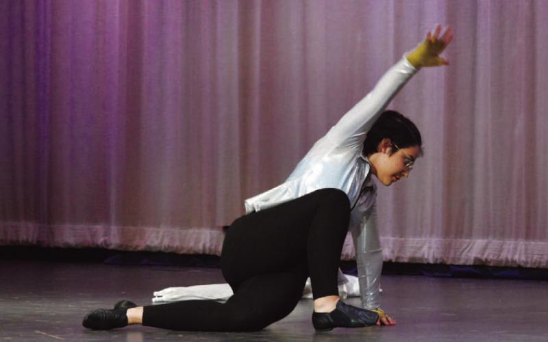 Vic Olivarez performs a solo act to the song “Levitating” by pop artist Dua Lipa. ERICK MITCHELL | DISPATCH RECORD