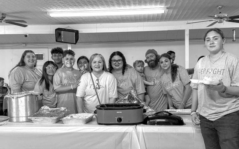 A June 28 fundraiser to benefit Lampasas mother and wife Teresa Sanchez, left of center, was deemed a success. Event organizers reported $8,000 was raised for ongoing cancer treatment and family expenses. courtesy photo