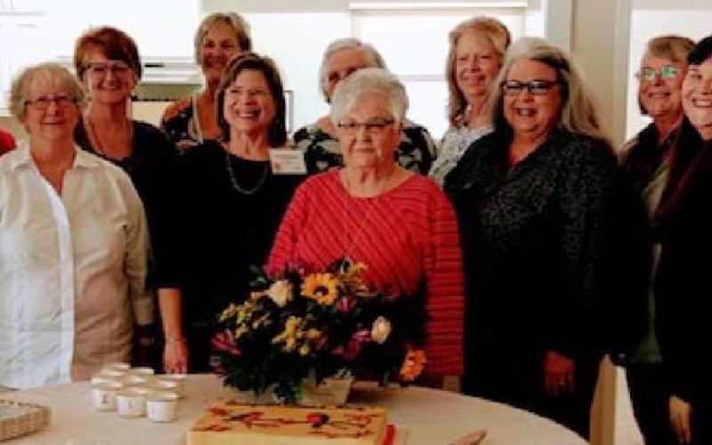 ‘36 Club members on hand for the recent Capitol District Federated Women’s Clubs Spring Convention were, left to right, Juli Chaney, Carol Ramsey, Susan Detrick, Shanna Sibberson, Stephanie Smith, Karen Allen, Priscilla Wright, Margaret Oberender, Sandy Brister, Diane Davis, Lynn Love, Ginger Henderson, Debby Hardin and Amy McDaniel.. COURTESY PHOTO