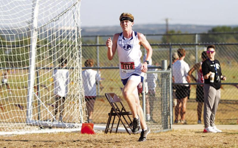 HUNTER KING | DISPATCH RECORD Brayden Phillips, competing as an individual, and the Lady Badger cross country team ran in the regional race on Monday. The results from that meet will be available later this week.