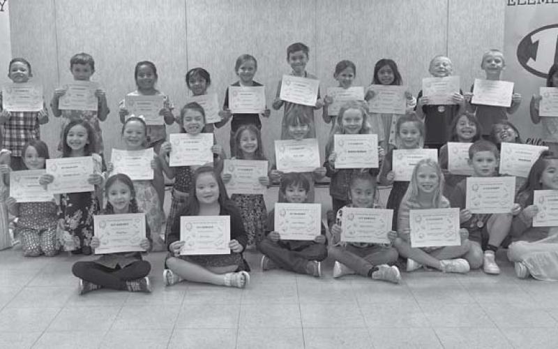 First-grade citizenship award winners. courtesy photo | Hanna Springs elementary