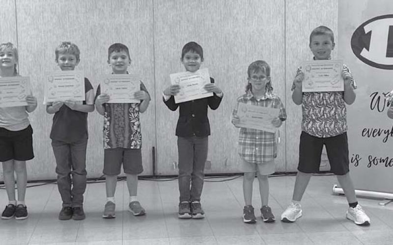 First-grade perfect attendance winners. courtesy photo | Hanna Springs elementary